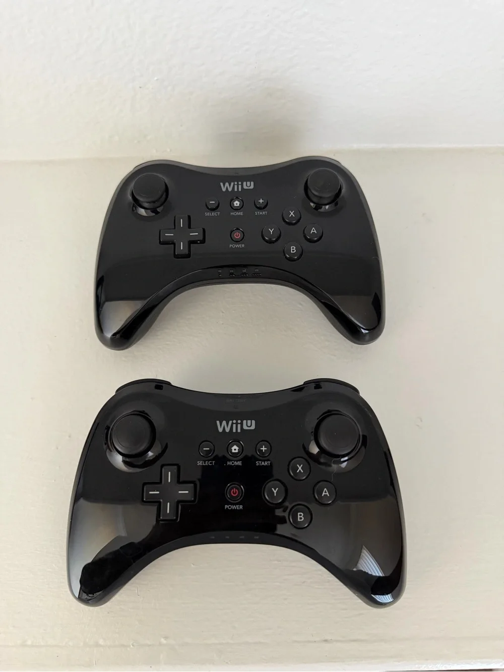 Nintendo Wii U Bluetooth Wireless Pro Gamepad 2 Black Controllers no Wires